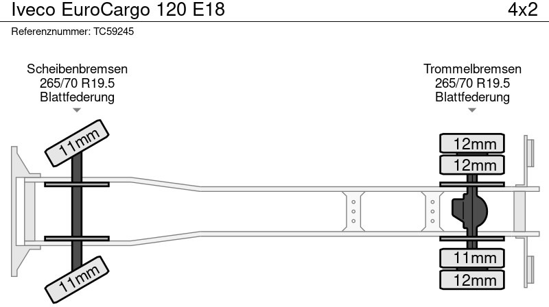 Iveco EuroCargo 120 E18 - Važiuoklės sunkvežimis: foto 4 Iveco EuroCargo 120 E18 - Važiuoklės sunkvežimis: foto 4