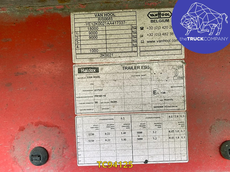 Van Hool - Refrižeratorius priekaba: foto 4 Van Hool - Refrižeratorius priekaba: foto 4