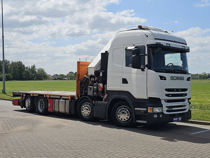 Scania R490 HMF 6020 - Platforminis/ Bortinis sunkvežimis, Sunkvežimis su kranu: foto 5 Scania R490 HMF 6020 - Platforminis/ Bortinis sunkvežimis, Sunkvežimis su kranu: foto 5