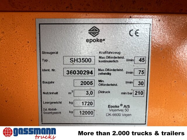 Aufsatzsalzstreuer SH3500 ca. 3m³ - Smėlio/ Druskos barstytuvas: foto 2 Aufsatzsalzstreuer SH3500 ca. 3m³ - Smėlio/ Druskos barstytuvas: foto 2