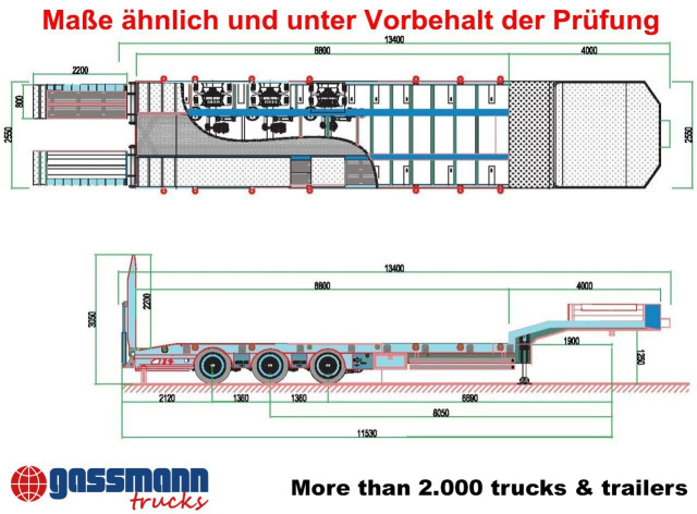 GVN Trailer 329, Liftachse, Verbr. auf 3m, hydr. - Žemo profilio platforma puspriekabė: foto 4 GVN Trailer 329, Liftachse, Verbr. auf 3m, hydr. - Žemo profilio platforma puspriekabė: foto 4