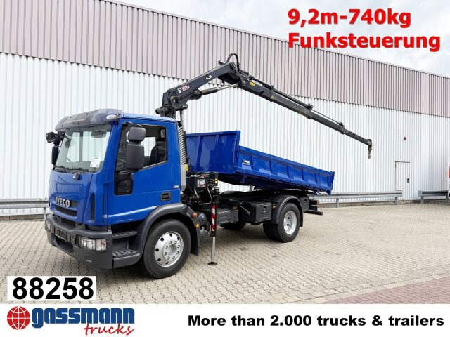 Iveco EuroCargo ML120E28K 4x2 mit Kran Hiab XS088 ES-3 - Savivartis sunkvežimis, Sunkvežimis su kranu: foto 1 Iveco EuroCargo ML120E28K 4x2 mit Kran Hiab XS088 ES-3 - Savivartis sunkvežimis, Sunkvežimis su kranu: foto 1