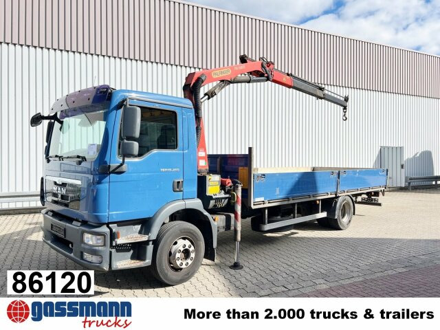 MAN TGM 15.250/340 4X2 BL mit Kran Palfinger PK - Platforminis/ Bortinis sunkvežimis, Sunkvežimis su kranu: foto 1 MAN TGM 15.250/340 4X2 BL mit Kran Palfinger PK - Platforminis/ Bortinis sunkvežimis, Sunkvežimis su kranu: foto 1
