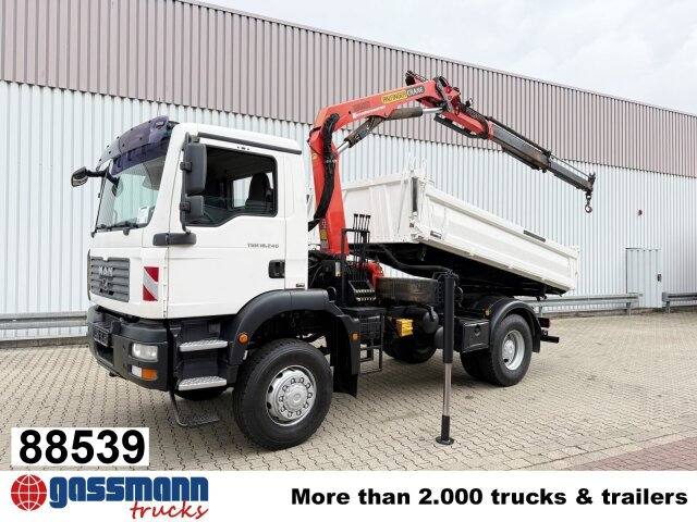 MAN TGM 18.240 4x4 BB mit Kran Palfinger PK9501 - Savivartis sunkvežimis, Sunkvežimis su kranu: foto 1 MAN TGM 18.240 4x4 BB mit Kran Palfinger PK9501 - Savivartis sunkvežimis, Sunkvežimis su kranu: foto 1