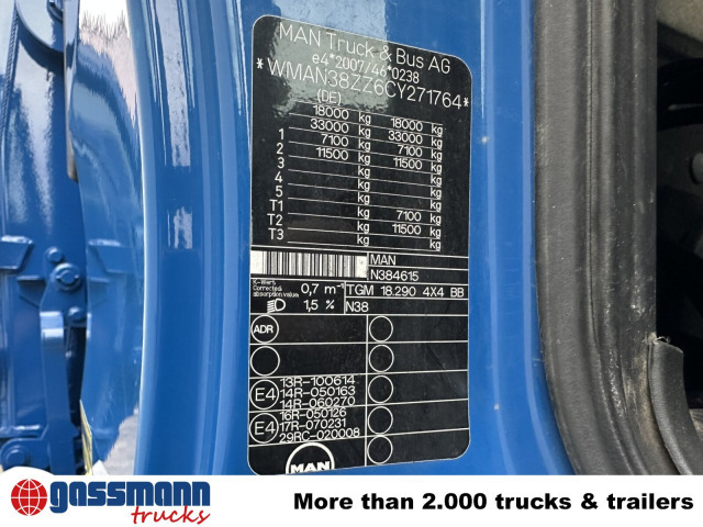 MAN TGM 18.290 4X4 BB, EEV, Heckkran Atlas AK - Savivartis sunkvežimis, Sunkvežimis su kranu: foto 5 MAN TGM 18.290 4X4 BB, EEV, Heckkran Atlas AK - Savivartis sunkvežimis, Sunkvežimis su kranu: foto 5