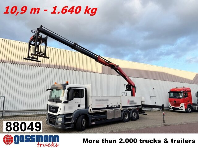 MAN TGS 26.420 6x2-4 LL, Navi, Lenk-/Liftachse, - Platforminis/ Bortinis sunkvežimis, Sunkvežimis su kranu: foto 1 MAN TGS 26.420 6x2-4 LL, Navi, Lenk-/Liftachse, - Platforminis/ Bortinis sunkvežimis, Sunkvežimis su kranu: foto 1