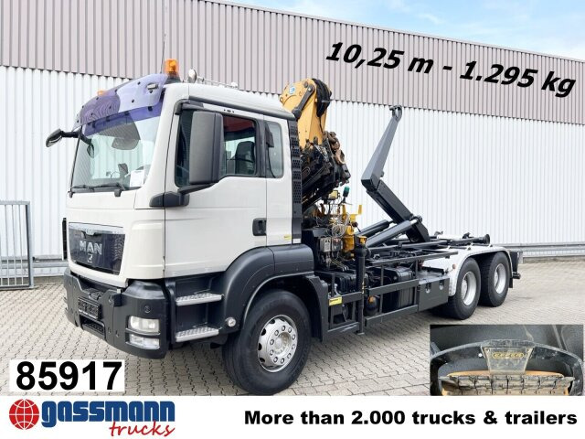 MAN TGS 33.440 6X4 BL mit Kran Effer 165-3S, Funk - Hook-lift sunkvežimis, Sunkvežimis su kranu: foto 1 MAN TGS 33.440 6X4 BL mit Kran Effer 165-3S, Funk - Hook-lift sunkvežimis, Sunkvežimis su kranu: foto 1