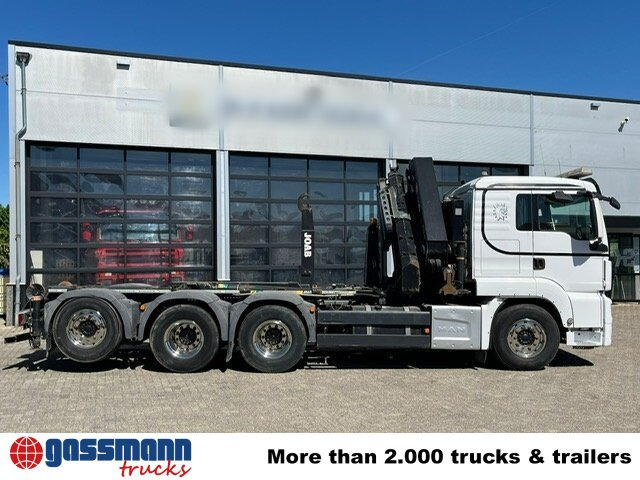 Hook-lift sunkvežimis, Sunkvežimis su kranu MAN TGS 35.500 8x4-4 BL, Lenk-/Liftachse, Kran HMF: foto 10