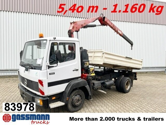 Mercedes-Benz 811 K 4x2 mit Kran Fassi F65A.21 (BJ.2009) - Savivartis sunkvežimis, Sunkvežimis su kranu: foto 1 Mercedes-Benz 811 K 4x2 mit Kran Fassi F65A.21 (BJ.2009) - Savivartis sunkvežimis, Sunkvežimis su kranu: foto 1