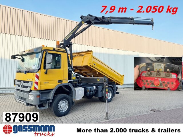 Mercedes-Benz Actros 1841 AK 4x4, EEV, Kran Palfinger - Savivartis sunkvežimis, Sunkvežimis su kranu: foto 1 Mercedes-Benz Actros 1841 AK 4x4, EEV, Kran Palfinger - Savivartis sunkvežimis, Sunkvežimis su kranu: foto 1