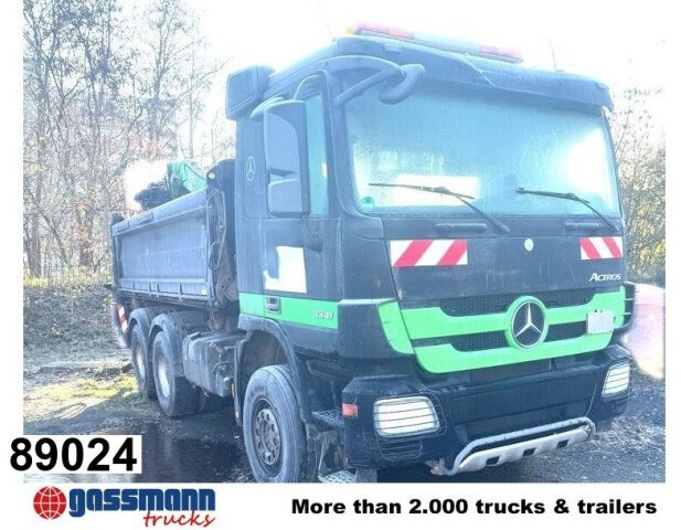 Mercedes-Benz Actros 3341 K 6x4, Bormatik links, Heckkran Penz - Savivartis sunkvežimis, Sunkvežimis su kranu: foto 1 Mercedes-Benz Actros 3341 K 6x4, Bormatik links, Heckkran Penz - Savivartis sunkvežimis, Sunkvežimis su kranu: foto 1