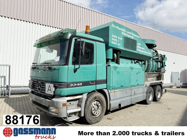 Mercedes-Benz Actros 3348 6x4, V8, Kroll Saug-/Spülwagen ca. - Gatvių šlavimo mašina: foto 1 Mercedes-Benz Actros 3348 6x4, V8, Kroll Saug-/Spülwagen ca. - Gatvių šlavimo mašina: foto 1
