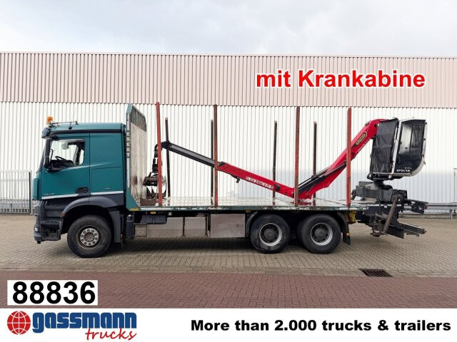 Mercedes-Benz Arocs 2648 6x4 mit Heckkran Epsilon M12Z83, - Miškovežis, Sunkvežimis su kranu: foto 1 Mercedes-Benz Arocs 2648 6x4 mit Heckkran Epsilon M12Z83, - Miškovežis, Sunkvežimis su kranu: foto 1