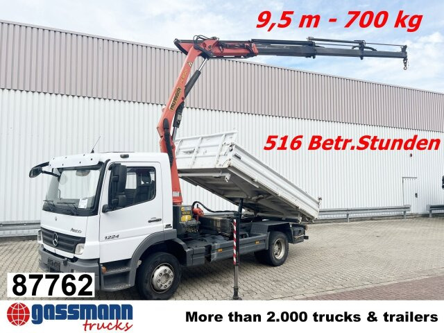 Mercedes-Benz Atego 1224 KK 4x2, 2x AHK, Kran Palfinger PK8501 - Savivartis sunkvežimis, Sunkvežimis su kranu: foto 1 Mercedes-Benz Atego 1224 KK 4x2, 2x AHK, Kran Palfinger PK8501 - Savivartis sunkvežimis, Sunkvežimis su kranu: foto 1