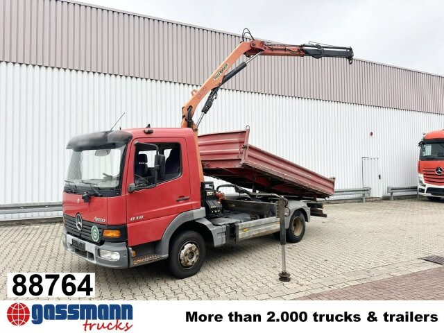Mercedes-Benz Atego 818 K 4x2 mit Kran Palfinger PK 6500, 2x - Savivartis sunkvežimis, Sunkvežimis su kranu: foto 1 Mercedes-Benz Atego 818 K 4x2 mit Kran Palfinger PK 6500, 2x - Savivartis sunkvežimis, Sunkvežimis su kranu: foto 1
