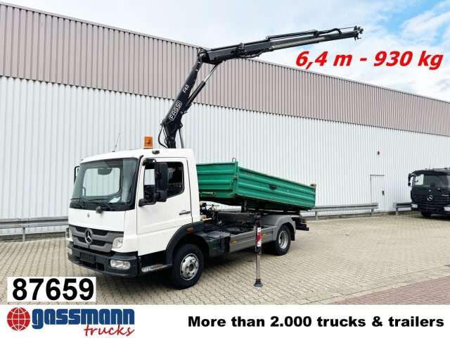 Mercedes-Benz Atego 918 KK 4x2, 2x AHK, Kran Fassi F65 - Savivartis sunkvežimis, Sunkvežimis su kranu: foto 1 Mercedes-Benz Atego 918 KK 4x2, 2x AHK, Kran Fassi F65 - Savivartis sunkvežimis, Sunkvežimis su kranu: foto 1
