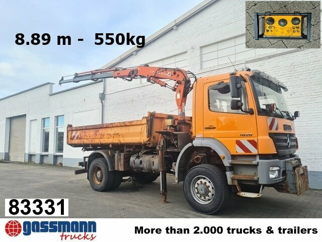 Mercedes-Benz Axor 1828 AK 4x4, Winterdienstausstattung, Kran - Savivartis sunkvežimis, Sunkvežimis su kranu: foto 1 Mercedes-Benz Axor 1828 AK 4x4, Winterdienstausstattung, Kran - Savivartis sunkvežimis, Sunkvežimis su kranu: foto 1