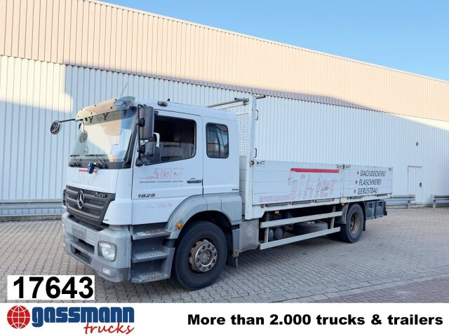 Mercedes-Benz Axor 1829 L 4x2, 6-Sitzer - Platforminis/ Bortinis sunkvežimis: foto 1 Mercedes-Benz Axor 1829 L 4x2, 6-Sitzer - Platforminis/ Bortinis sunkvežimis: foto 1