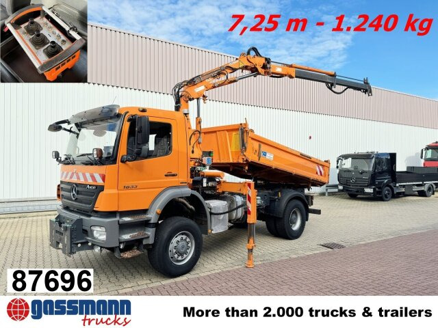 Mercedes-Benz Axor 1833 AK 4x4, Winterdienstausstattung, Kran - Savivartis sunkvežimis, Sunkvežimis su kranu: foto 1 Mercedes-Benz Axor 1833 AK 4x4, Winterdienstausstattung, Kran - Savivartis sunkvežimis, Sunkvežimis su kranu: foto 1