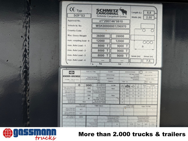 Schmitz Cargobull SKI 24 SL 7.2, Stahlmulde ca. 24m³, Liftachse - Savivartis puspriekabė: foto 2 Schmitz Cargobull SKI 24 SL 7.2, Stahlmulde ca. 24m³, Liftachse - Savivartis puspriekabė: foto 2