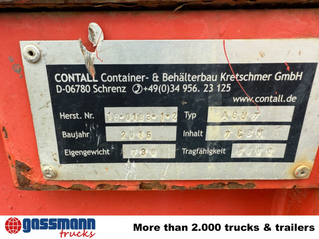 Sunkvežimis Contall AOU7 Absetzcontainer ca. 7m³: foto 6
