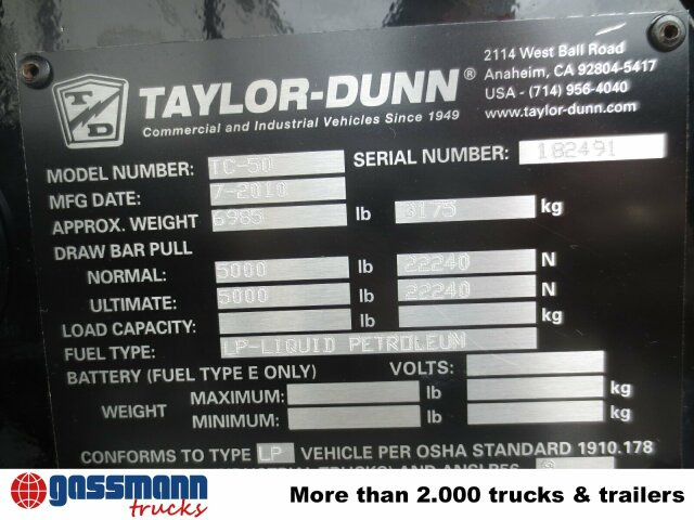 Tiger TC 50, Zugmaschine - Bagažo vilkikas: foto 3 Tiger TC 50, Zugmaschine - Bagažo vilkikas: foto 3