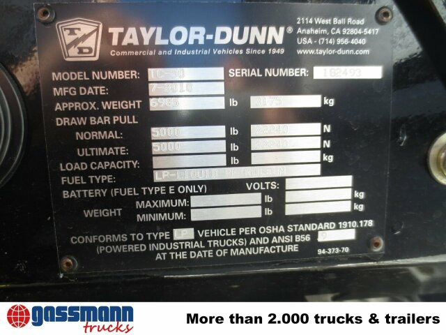 Tiger TC 50, Zugmaschine - Bagažo vilkikas: foto 5 Tiger TC 50, Zugmaschine - Bagažo vilkikas: foto 5