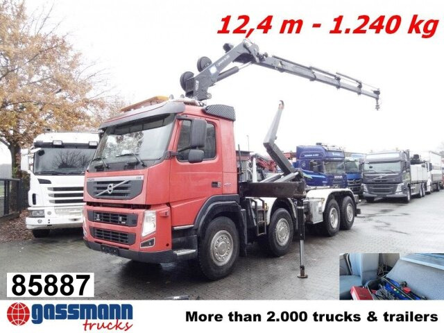 Volvo FM 460 8x2-6, Lenk-/Liftachse, Kran HMF 2020-K4, - Hook-lift sunkvežimis, Sunkvežimis su kranu: foto 1 Volvo FM 460 8x2-6, Lenk-/Liftachse, Kran HMF 2020-K4, - Hook-lift sunkvežimis, Sunkvežimis su kranu: foto 1