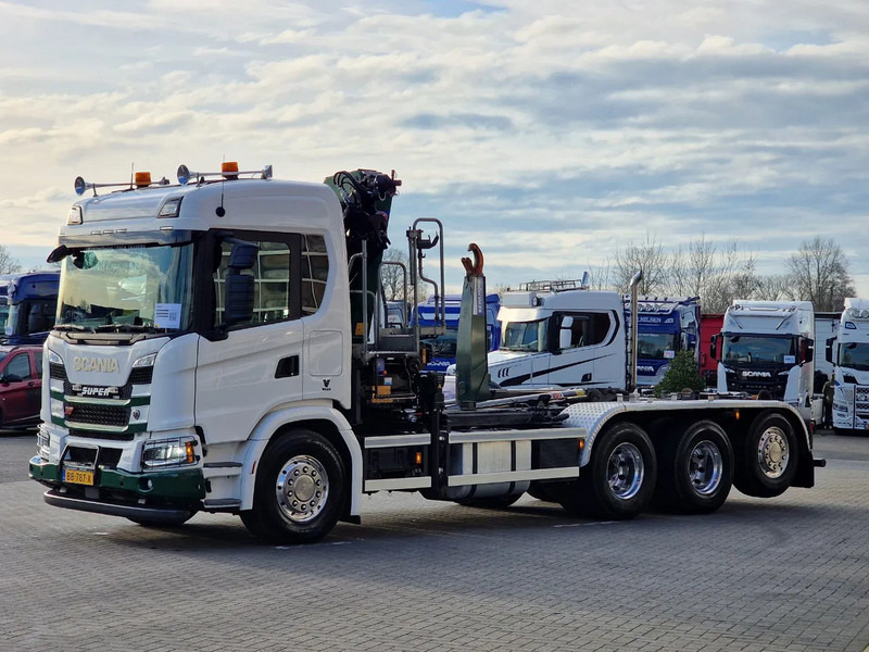 Scania G500 XT 8x4*4 - HMF 2820K Crane - AJK 20T Hooklift - Retarder - Full air - Like new - Hook-lift sunkvežimis, Sunkvežimis su kranu: foto 5 Scania G500 XT 8x4*4 - HMF 2820K Crane - AJK 20T Hooklift - Retarder - Full air - Like new - Hook-lift sunkvežimis, Sunkvežimis su kranu: foto 5