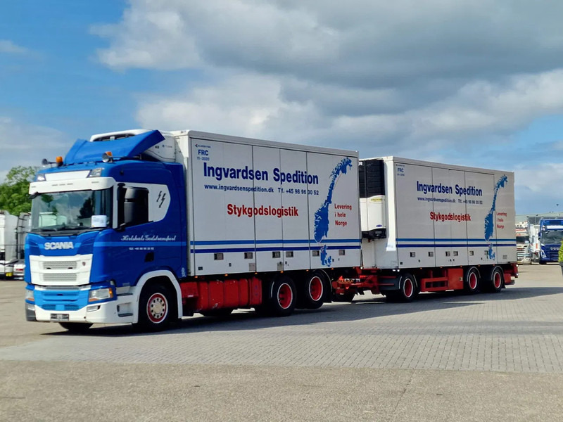 Scania R500 NGS B6X2NB / Trailer-Bygg 12-2004 / Frigobox Sidedoors / Rohrbahen / hooks - Refrižeratorius sunkvežimis: foto 3 Scania R500 NGS B6X2NB / Trailer-Bygg 12-2004 / Frigobox Sidedoors / Rohrbahen / hooks - Refrižeratorius sunkvežimis: foto 3
