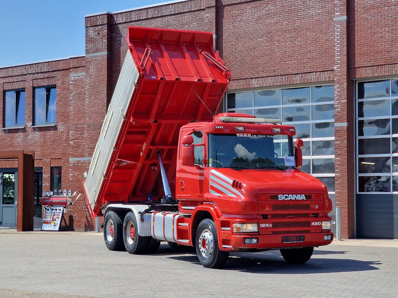 Scania T124-420 6x4 - Tipper - Retarder - Full steel - HUB Reduction - Manual gearbox - Savivartis sunkvežimis: foto 1 Scania T124-420 6x4 - Tipper - Retarder - Full steel - HUB Reduction - Manual gearbox - Savivartis sunkvežimis: foto 1
