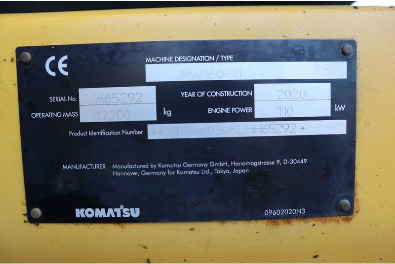 Ratinis ekskavatorius Komatsu PW160-11 | ENGCON TILTROTATOR | BUCKET | TRAILER HYDR.: foto 19