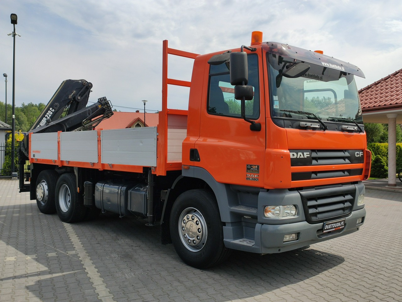 DAF CF 85.380 6x2 Oś Skrętna Skrzynia HDS HIAB 220C + Pilot - Platforminis/ Bortinis sunkvežimis, Sunkvežimis su kranu: foto 4 DAF CF 85.380 6x2 Oś Skrętna Skrzynia HDS HIAB 220C + Pilot - Platforminis/ Bortinis sunkvežimis, Sunkvežimis su kranu: foto 4