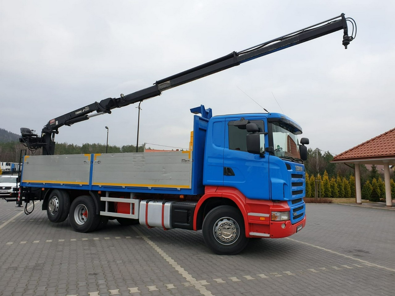 Scania R 400 LB 6x2 HDS Budowlanka Widły Oś Skrętna Super Stan - Platforminis/ Bortinis sunkvežimis, Sunkvežimis su kranu: foto 1 Scania R 400 LB 6x2 HDS Budowlanka Widły Oś Skrętna Super Stan - Platforminis/ Bortinis sunkvežimis, Sunkvežimis su kranu: foto 1