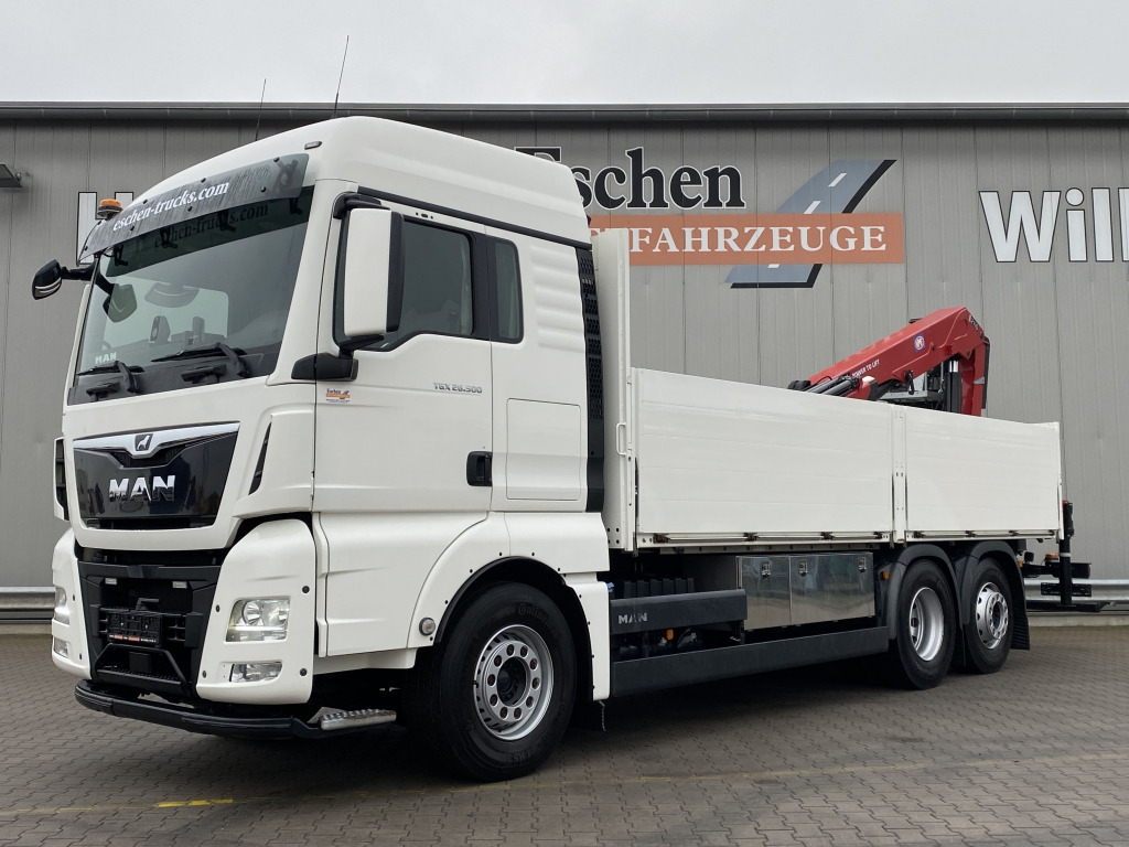 MAN TGX 26.500 6x2-4 LL / HMF 2110 L-MC Kran - Platforminis/ Bortinis sunkvežimis, Sunkvežimis su kranu: foto 1 MAN TGX 26.500 6x2-4 LL / HMF 2110 L-MC Kran - Platforminis/ Bortinis sunkvežimis, Sunkvežimis su kranu: foto 1