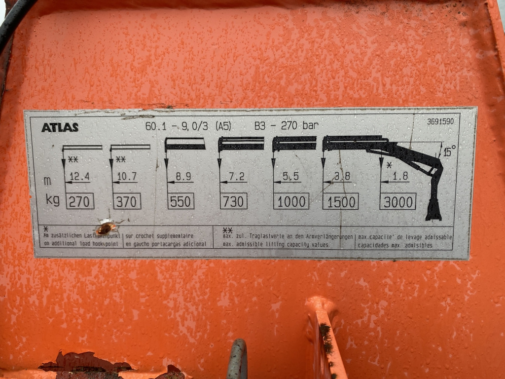 Mercedes-Benz 815 / Atlas-Faltkran - Platforminis/ Bortinis sunkvežimis, Sunkvežimis su kranu: foto 3 Mercedes-Benz 815 / Atlas-Faltkran - Platforminis/ Bortinis sunkvežimis, Sunkvežimis su kranu: foto 3