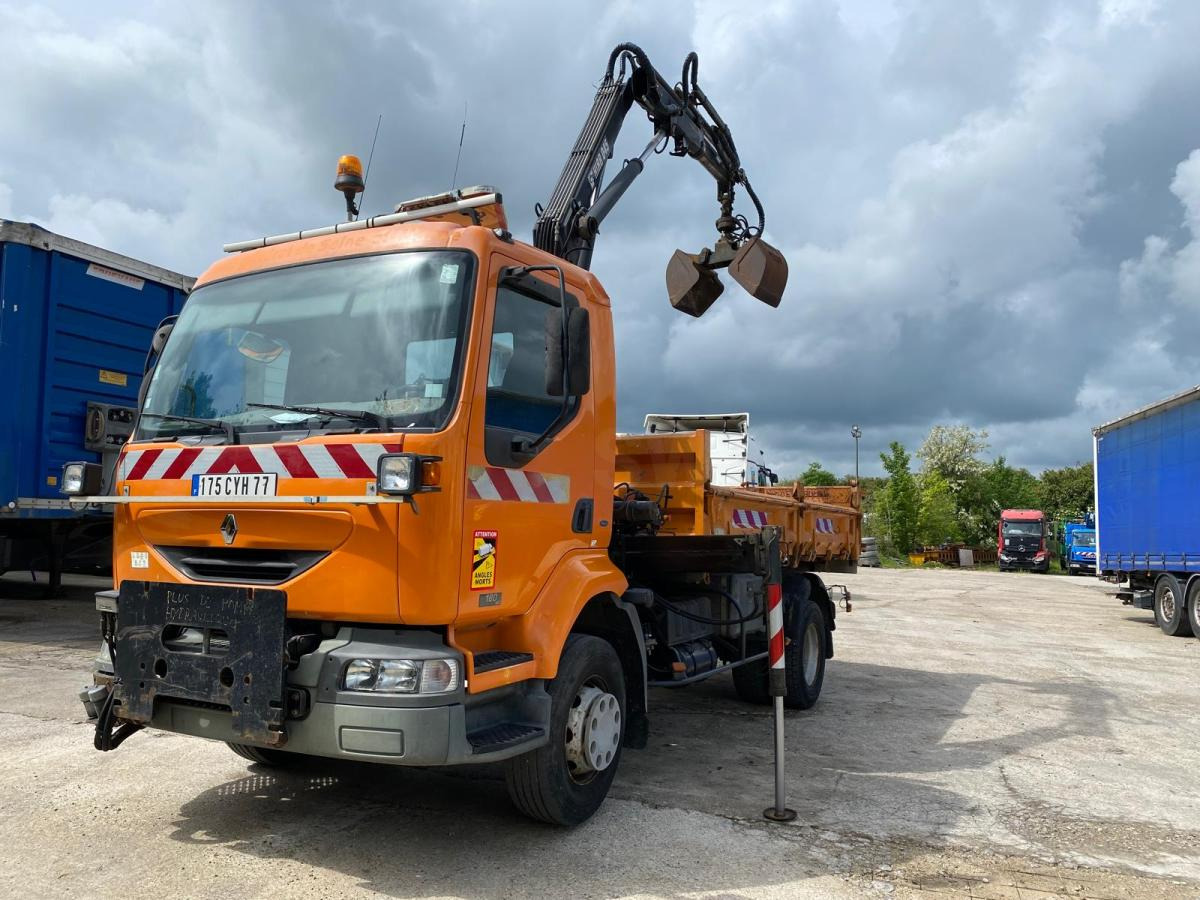 Renault Midlum 180 - Savivartis sunkvežimis, Sunkvežimis su kranu: foto 4 Renault Midlum 180 - Savivartis sunkvežimis, Sunkvežimis su kranu: foto 4