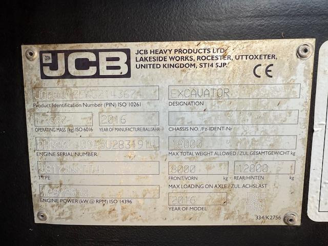 JCB JS 175 W+ - Ratinis ekskavatorius: foto 5 JCB JS 175 W+ - Ratinis ekskavatorius: foto 5
