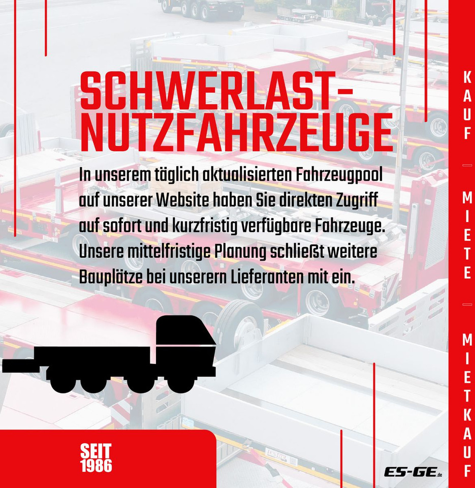 ES-GE 3-Achs-Satteltieflader mit Radmulden - Žemo profilio platforma puspriekabė: foto 4 ES-GE 3-Achs-Satteltieflader mit Radmulden - Žemo profilio platforma puspriekabė: foto 4