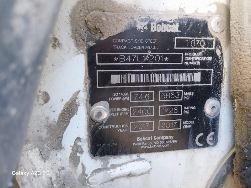 BOBCAT T870 - Vikšrinis mini krautuvas: foto 5 BOBCAT T870 - Vikšrinis mini krautuvas: foto 5