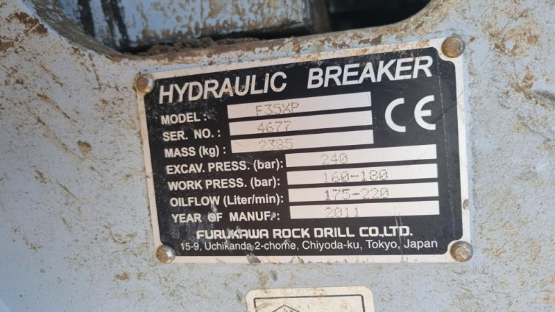 FURUKAWA F35XP POUR PELLE DE 25 à 35 tonnes F35XP - Hidraulinis kūjis: foto 4 FURUKAWA F35XP POUR PELLE DE 25 à 35 tonnes F35XP - Hidraulinis kūjis: foto 4
