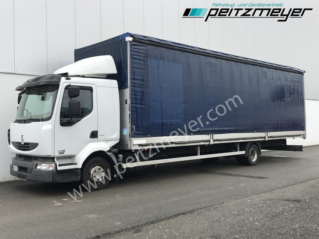 RENAULT (F) Midlum 220.12 Maxi Pritsche 9,5 m MAXI - Tentinis sunkvežimis: foto 1 RENAULT (F) Midlum 220.12 Maxi Pritsche 9,5 m MAXI - Tentinis sunkvežimis: foto 1
