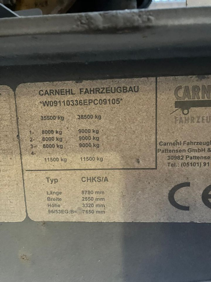 CARNEHL Kippauflieger CHKS A Kippauflieger - Savivartis puspriekabė: foto 5 CARNEHL Kippauflieger CHKS A Kippauflieger - Savivartis puspriekabė: foto 5