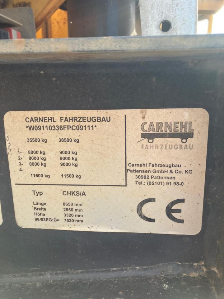 CARNEHL Kippauflieger CHKS A Kippauflieger - Savivartis puspriekabė: foto 5 CARNEHL Kippauflieger CHKS A Kippauflieger - Savivartis puspriekabė: foto 5