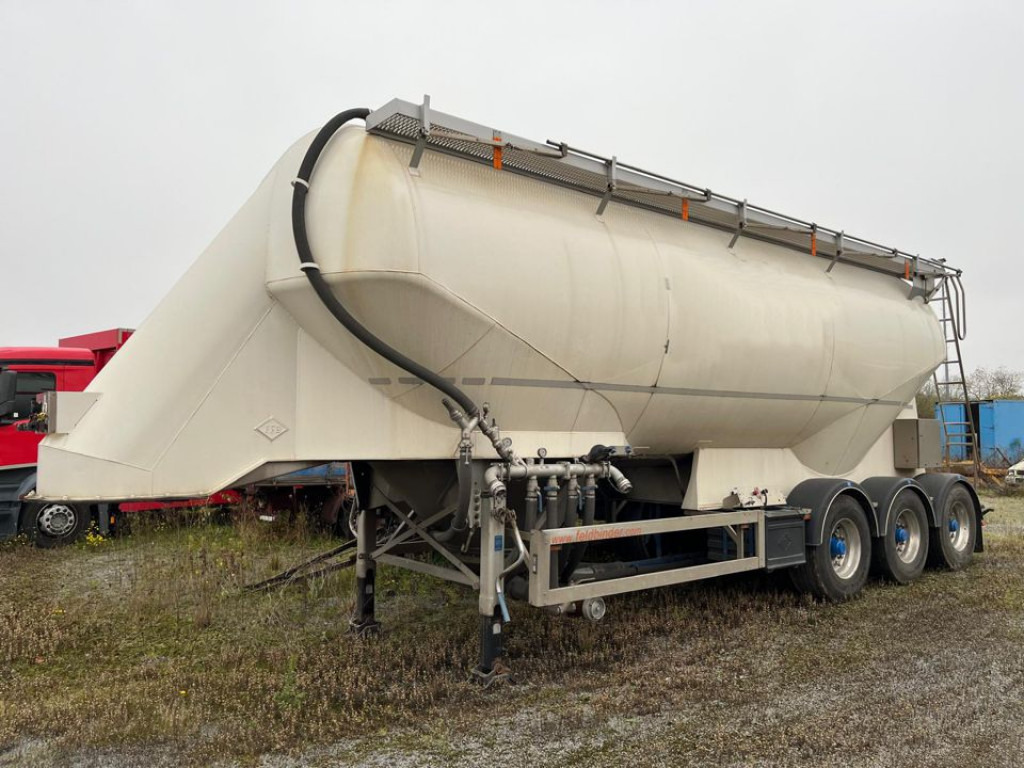 FELDBINDER Silo für Staub und Rieselgüter EUT 40.3 Auflieger Zement 40m³, Lenkachse - Silo cisterna: foto 1 FELDBINDER Silo für Staub und Rieselgüter EUT 40.3 Auflieger Zement 40m³, Lenkachse - Silo cisterna: foto 1