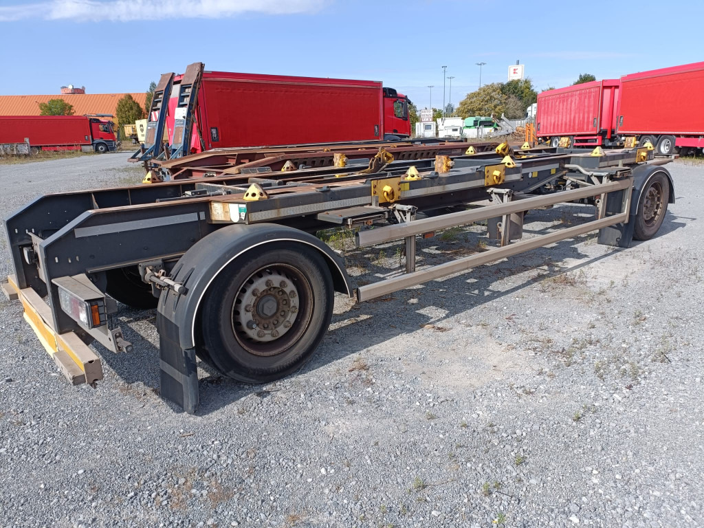 HUEFFERMANN Anhänger für Absetzmulden HMA 18.76 LS Containeranhänger - Konteineris-vežimus/ Sukeisti kūną priekaba: foto 1 HUEFFERMANN Anhänger für Absetzmulden HMA 18.76 LS Containeranhänger - Konteineris-vežimus/ Sukeisti kūną priekaba: foto 1