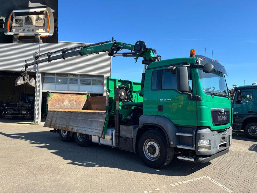 MAN TG-S 28.480 6x4H-4 BL 3-Achs Kipper Kran Funk Li - Savivartis sunkvežimis, Sunkvežimis su kranu: foto 3 MAN TG-S 28.480 6x4H-4 BL 3-Achs Kipper Kran Funk Li - Savivartis sunkvežimis, Sunkvežimis su kranu: foto 3