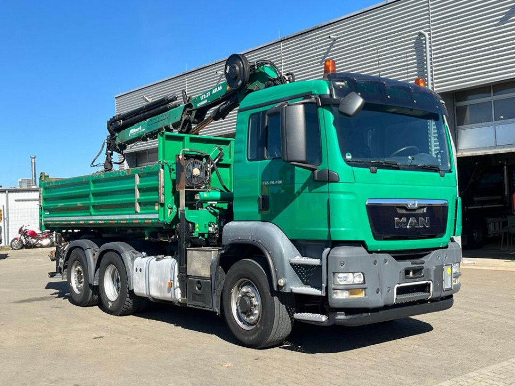 MAN TG-S 28.480 6x4H-4 BL 3-Achs Kipper Kran Funk Li - Sunkvežimis su kranu: foto 2 MAN TG-S 28.480 6x4H-4 BL 3-Achs Kipper Kran Funk Li - Sunkvežimis su kranu: foto 2