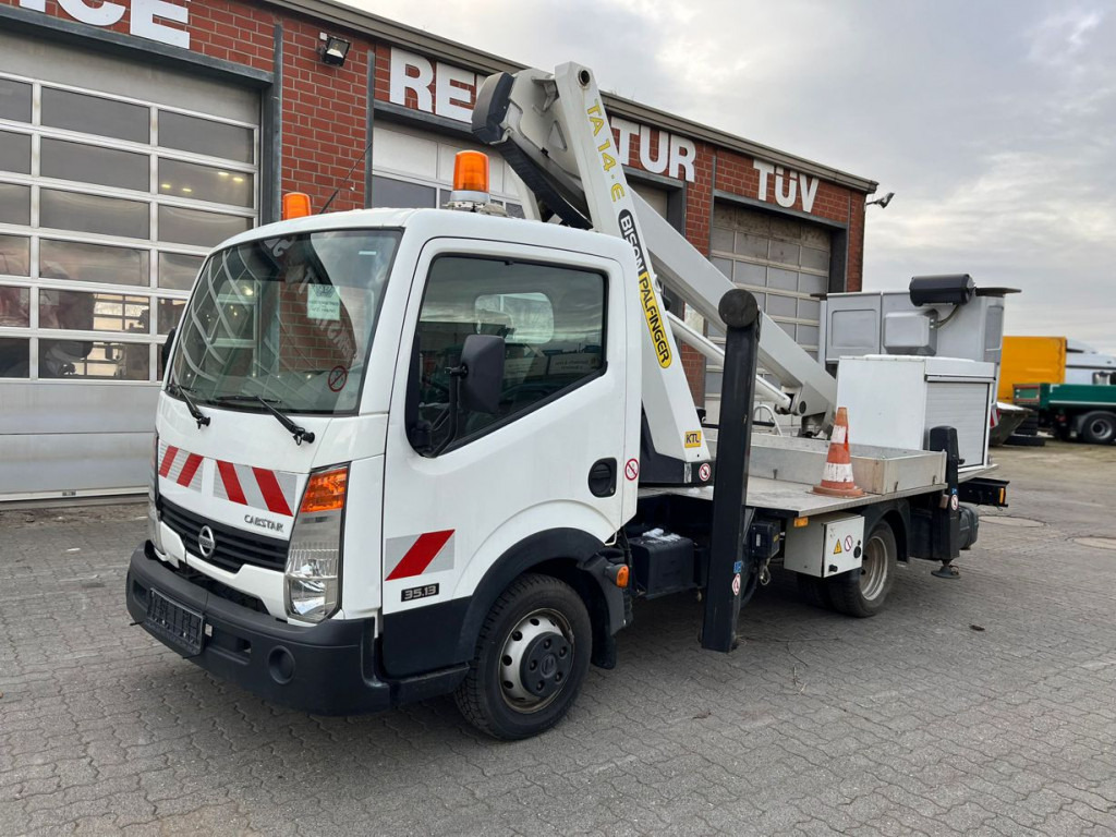 NISSAN (E) Cabstar 35.13 Hubarbeitsbühne Palfinger 14mtr - Autobokštelio: foto 1 NISSAN (E) Cabstar 35.13 Hubarbeitsbühne Palfinger 14mtr - Autobokštelio: foto 1