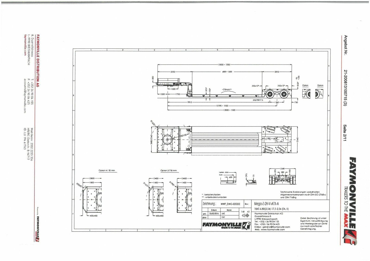 Faymonville MEGAMAX Z-2H-V-ATX-A Tieflader - Žemo profilio platforma puspriekabė: foto 3 Faymonville MEGAMAX Z-2H-V-ATX-A Tieflader - Žemo profilio platforma puspriekabė: foto 3